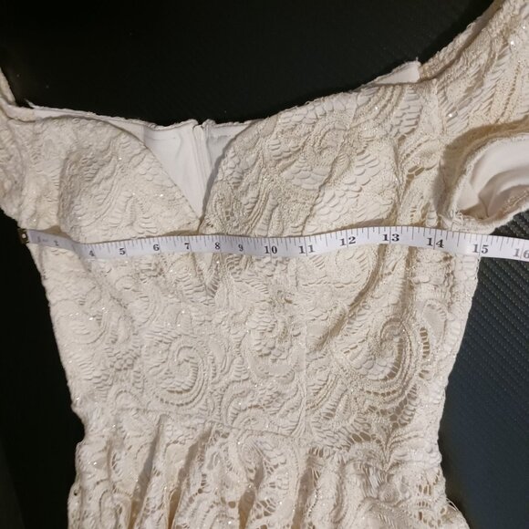 B. Smart Lace‎ Fit & Flare Mini Dress w/ Sweetheart Neckline Molded Cups Size 7 - Picture 10 of 12